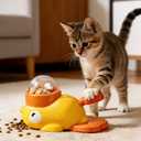 Duck Interactive Treat Dispenser Toy for Cats and Dogs - Slow Feeder Puzzle for Mental Stimulation & Anxiety Relief - Helps Reduce Vomiting and Overeating - Indoor Enrichment for Small & Medium Pets
