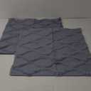 decorUhome Throw Pillow Covers 24x24 Inch Set of 2, Soft Plush Faux Fur Wool Blue Grey Couch Pillow Covers, Decorative Neutral Pillow Cases for Bed Sofa Living Room Home Decor