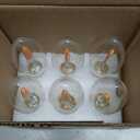 E12 Base (Miniature Screw) C35 Flame Tip Flicker Bulbs - Crystal Clear Candle Light with Orange Glow Effect for Halloween E12 Non-Dimmable Chandelier Replacement Bulbs, 6-Pack
