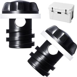 Cooler Drain Plug for YETI, 2 Pack Replacement Cooler Accessories, Compatible with YETI Tundra, Tank and RTIC Coolers, Ice Chest Plug for YETI (Black)