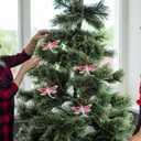 2 x WhatSign Pink Metal Dragonfly Ornaments for Christmas Tree - Dragonfly Christmas Ornament Decorations Keepsake Gifts for Women Girls