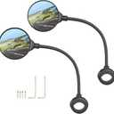 Bike Mirror,2 Pack Bike Mirror Handlebar Mount,Adjustable Rotatable Bicycle Rear View Mirror,Wide Angle Acrylic Convex Safety Mirror for Mountain Road Bike