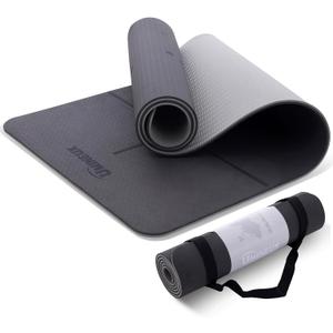 UMINEUX Yoga Mat Extra Thick 1/3'' & 2/5" Non Slip Yoga Mats for Women Eco Friendly TPE Fitness Exercise Mat with Carrying Sling & Storage Bag