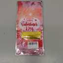 100 Pcs Valentine Treat Bags - Red Heart Cellophane Goodie Bags, Clear Plastic Happy Valentine's Day Cello Candy Gift Bag With Twist Ties for Wedding Anniversary Party Favors Supplies