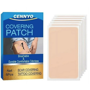 Tattoo Cover Up Patch, 6 Pcs Ultra-Thin Waterproof Tattoo Cover Up Tape for Tattoos, Scars and Birthmarks