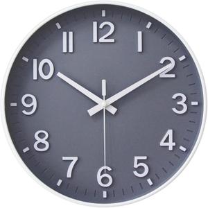 HZDHCLH Grey Wall Clock 12 Inch Silent Non Ticking Clock for Living Room Bedroom Kitchen Office Decor
