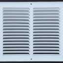 Fits 20x8 Duct Opening Stamped Steel Return Air Grille Vent Cover Grille for Sidewall and Ceiling in White Surface Dimensions: 21.75"W X 9.75"H (20" W x 8" H Duct Opening)