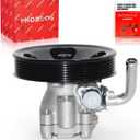 PHOBOOS Power Steering Pump Compatible with Kia Sportage 2005-2010, Hyundai Tucson 2005-2009 V6 2.7L, with Outlet & Pulley, Smooth Steering, Low Noise, High Durability, Ref. 21-5449