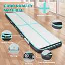 FBSPORT 13.12ft Inflatable Air Gymnastics Mat Training Mats 8 inches Thickness Gymnastics Tracks for Home Use/Training/Cheerleading/Yoga/Water with Pump