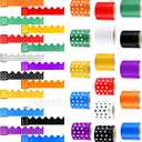 16 Rolls Scalloped Bulletin Board Borders Multicolor Rolled Borders Trim Polka Dot Bulletin Border for Bulletin Boards, Desks, Locker, Homeschool or Classroom Dcor, 16 Colors (Pack of 2)