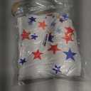 4th of July Throw Blanket, American Flag Blue and Red Stars Throw Blankets, Memorial Day Independence Day Patriotic Lightweight Soft Warm Cozy for All Season 30x40 inches (Color 1)