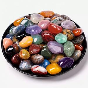 Polished Healing Crystals Stone Set, 24 Types of 0.6" Handpicked Tumbled Stones for Healing, Reiki, Meditation, Crafting, Home Decor, Ethically Sourced, Mixed Crystals