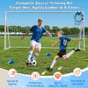 Soccer Goals for Backyard Soccer Goal 12x6 Big 10x6.5 8x6 6x4FT Soccer Goals for Youth Adults and Kids Large Metal 2" Goal Post with Agility Ladder and Target Net Soccer Cones Practice Equipment