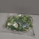 SHENLIU 4 Pack 26Ft Artificial Eucalyptus Flower Garland with White Roses, Faux Rose Vine Gypsophila Greenery Garland Floral Vines for Wedding Home Party Table Decor