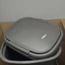 Rubbermaid Spring Top  Can with Lid 13 Gallon Gray Plastic Garbage Bin for Home/Kitchen/Office/Garage