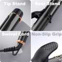 ORYNNE Mini Travel Curling Iron for Short Hair, 1 Inch Small Curling Iron with Dual Voltage, 5 Heat Settings, Temp Memory & Lock, Auto-Off, Ceramic Travel Curling Wand Infused Argan Oil (Rose Gold)