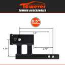84125 Towever 1.25 to 2 inch Hitch Adapter, 4.25 inch Hitch Rise for Hitch Extender, 350 lbs TW