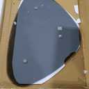 Modern Coffee Table for Living Room and Small Spaces, 43.3" x 29.5" x 15.8" Triangle Tempered Glass Table Top and Eco-Friendly MDF Base, Walnut