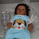 SCOM Realistic Reborn Baby Boy Black- 20 Inch African American Lifelike Newborn Real Life Baby Dolls with Clothes and Soft Body Toy Gift for Kids Age 3+