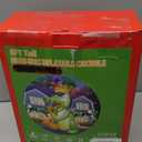 Shappy 6 ft Huge Mardi Gras Inflatable Decoration Inflatable Alligator with Crown Necklace Built in LED Lights Blow up Alligator for Mardi Gras Yard Garden Outdoor Decoration