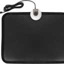 AC 110V Heated Floor Mat for Foot, Carbon Crystal Heating Pad, Electric Heated Foot Warmers for Office, Home (Black)