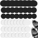48 Pcs Shoe Heel Repair Patches, Quick Self-Adhesive Inside Sneaker Holes Patches, Complete Interior Mesh Patch Up for Sport Work Walking Hiking Tennis Shoes Sneaker (Round, Black & White)