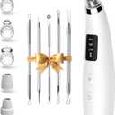 Blackhead Remover Pore Vacuum, Pore Cleaner for Face with 5 Attachments & 3 Suction Levels, USB Rechargeable Facial Blackhead Extractor Tool for Women & Men (Pearl White)