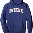 New England - Throwback Design Print - Classic Pullover Hoodie, 2XL