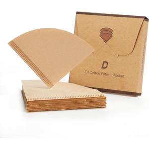 2 x D1 Coffee Filters-Pocket 100ct, Compostable, Disposable Coffee Filters Fits Driftbrew D1 All-in-One Coffee Press