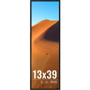 LaVie Home 13x39 Picture Frame for Wall Display, 13x39 Black Picture Frame with HD Plexiglas, 13 x 39 Frame 1 Pack, Display Frame for Vertical or Horizontal, Classic Collection