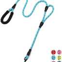 Plutus Pet Rope Dog Leash 6ft Long, Traffic Padded Two Handle, Heavy Duty, Reflective Double Handles Lead for Control Safety Training, Leashes for Large Dogs or Medium Dogs, Dual Handles Leads(Light Blue)