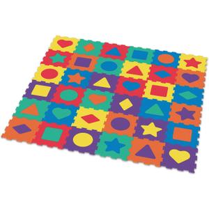 Deke Home - Geometric Foam Play Mat for Kids & Toddlers, 36 Interlocking EVA Foam Tiles, 72" x 72" Puzzle Floor Mat for Baby Crawling & Playroom Use, Non-Toxic, BPA-Free