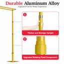 EMART Backdrop Stand Heavy Duty, Double Crossbar Pipe and Drape Photo Background Support Kit, Adjustable Metal Frame for Wedding Birthday Party Decorations-Gold12x10Ft