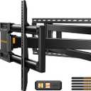 Perlegear Long Arm Full Motion TV Wall Mount for 4297 Inch TVs up to 150 lbs, Pre-Assembled TV Mount with Full Swivel, Tilt and Extension, Fits 8/12/16/24 Wood Studs, Max VESA 800x400mm, PGXLF02