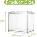 4PCS Plastic Small Betta Fish Tank, 0.6 Gallon Stackable Fish Bowl, Cube Fish Aquarium Tank for Shrimp, Turtle, Small Crab (Clear)