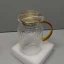 Amzcku Glass Pitcher with Lid, 68 oz/ 2 Liter Vintage Water Pitcher,Glass Water Carafe for Cold Brew, Coffee, Lemonade, Iced Tea,Beverage, Heat Resistant Water Glass Jug 1Pack