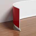 Flexible Vinyl Baseboard Trim, 4 Inch Peel and Stick Baseboard Molding Trim, Rubber Wall Base Board Moulding Trim for Floor (20 Feet) (White)