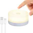 Rechargeable Mini Touch Night Light, Wireless LED Lamp for Kids - Portable, Dimmable Nursery Lamp (White)