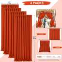 Rust Backdrop Curtains 20ft x 10ft Polyester Backdrop Drapes Fabric for Halloween Party Stage Window Supplies Decorations