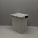 IRIS USA Airtight Dog Food Storage Container, WeatherPro, Up to 10 lbs, Removable Wheels, for Dog Cat Bird and Other Pet Food Storage Bin, Keep Fresh, Translucent Body, Made in USA, Clear/Gray