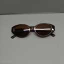 SOJOS Retro Oval Polarized Sunglasses for Women Chic Cat Eye Trendy Vintage Shades UV400 Protection (Brown)