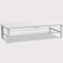 Monitor Stand with drawer, 2-Tier Monitor Stand Riser for desk with Phone Holder and Cable Management - Desk setup, Laptop Printer, Desk Organizer Stand, for Home & Office, White