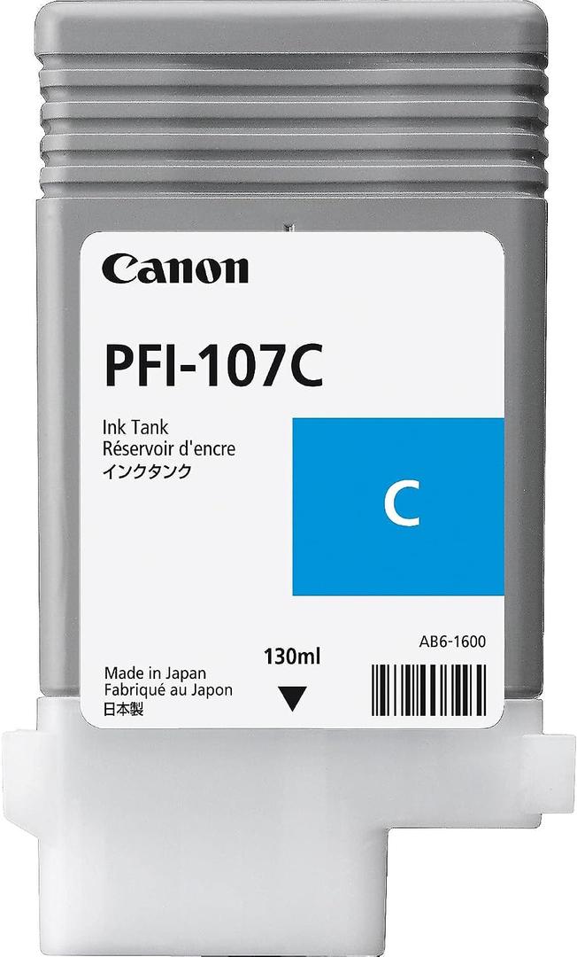 Canon PFI-107C Ink Tank 130 ml (Cyan) in Retail Packaging (CNM6706B001AA)