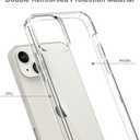 for iPhone 13 Mini Pro Max Case Soft Silicone Clear Back Hard Cover Case for iPhone 13 Mini iphone13 pro max,Black,for Iphone13 Pro Max