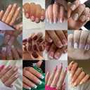 12 Pack 288Pcs Press on Nails Medium And Short - OPkssnails French Tip Press On Nails Square And Almond,Reusable Glue On Nails, Gel Fake Nails for Women