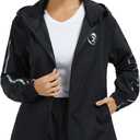 NINGMI Women's Raincoats Rain Jacket Lightweight Waterproof Windproof Hood with Pocket for Outdoor Hiking Travel Windbreaker (XL)