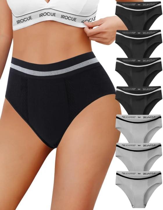 Womens Bikini Underwear High Waisted Seamless Panties High Cut Tagless Soft Cheeky Ladies Panties 7 Pack (XX-Large)