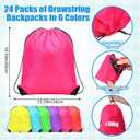 Domensi 48 Pcs End of Year Gifts Water Bottles Bulk and Drawstring Backpack Set with Cards 17oz Plastic Leakproof Drink Bottle Reusable for Summer Graduation Party Favors(Pastels,Slim Flip-top)