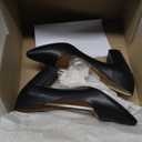 JOY IN LOVE Pumps for Women Chunky Heels Comfortable Middle Block Heel Work Dress Pumps (9.5, Black Matte)