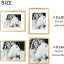 upsimples 11x14 Picture Frame, Display Pictures 8x10 with Mat or 11x14 Without Mat, Wall Hanging Photo Frame, Gold, 1 Pack